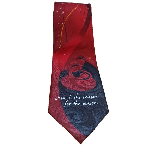 Men's Tie - Jesus Is The Reason for the Season- Christmas Holiday Season - Picture 1 of 6